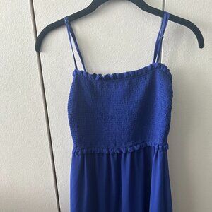 Wilfred Blue Flowy Mini Dress (XS)